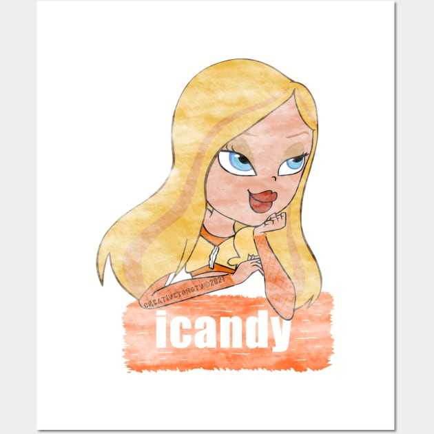 Icandy Cloe Washout Wall Art by CreativeToonsTV